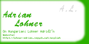 adrian lohner business card